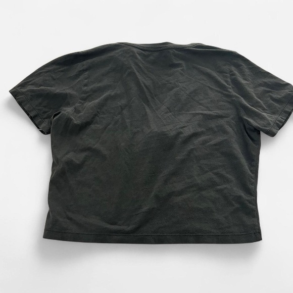 Affliction American Customs Rambling Rose Cropped open keyhole tie front T-Shirt - Picture 3 of 5